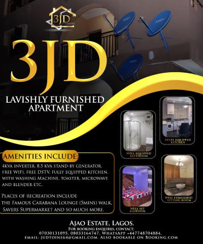 Lavishly furnished 3 bed apartment