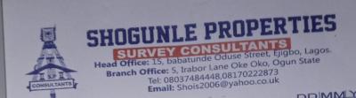 Shogunle Properties & Survey Consultant